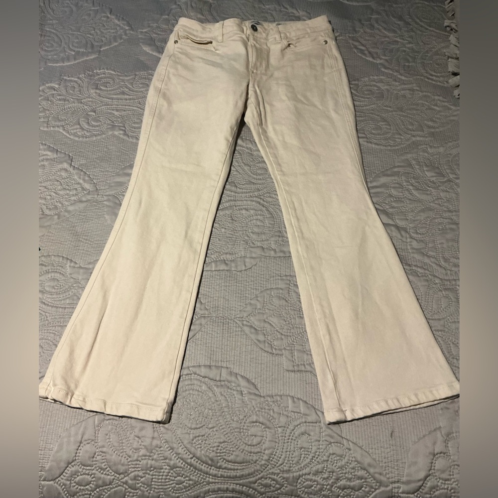 J. Jill Cream Straight Leg Jeans Timeless Design modern slim boot cut - Picture 5 of 13